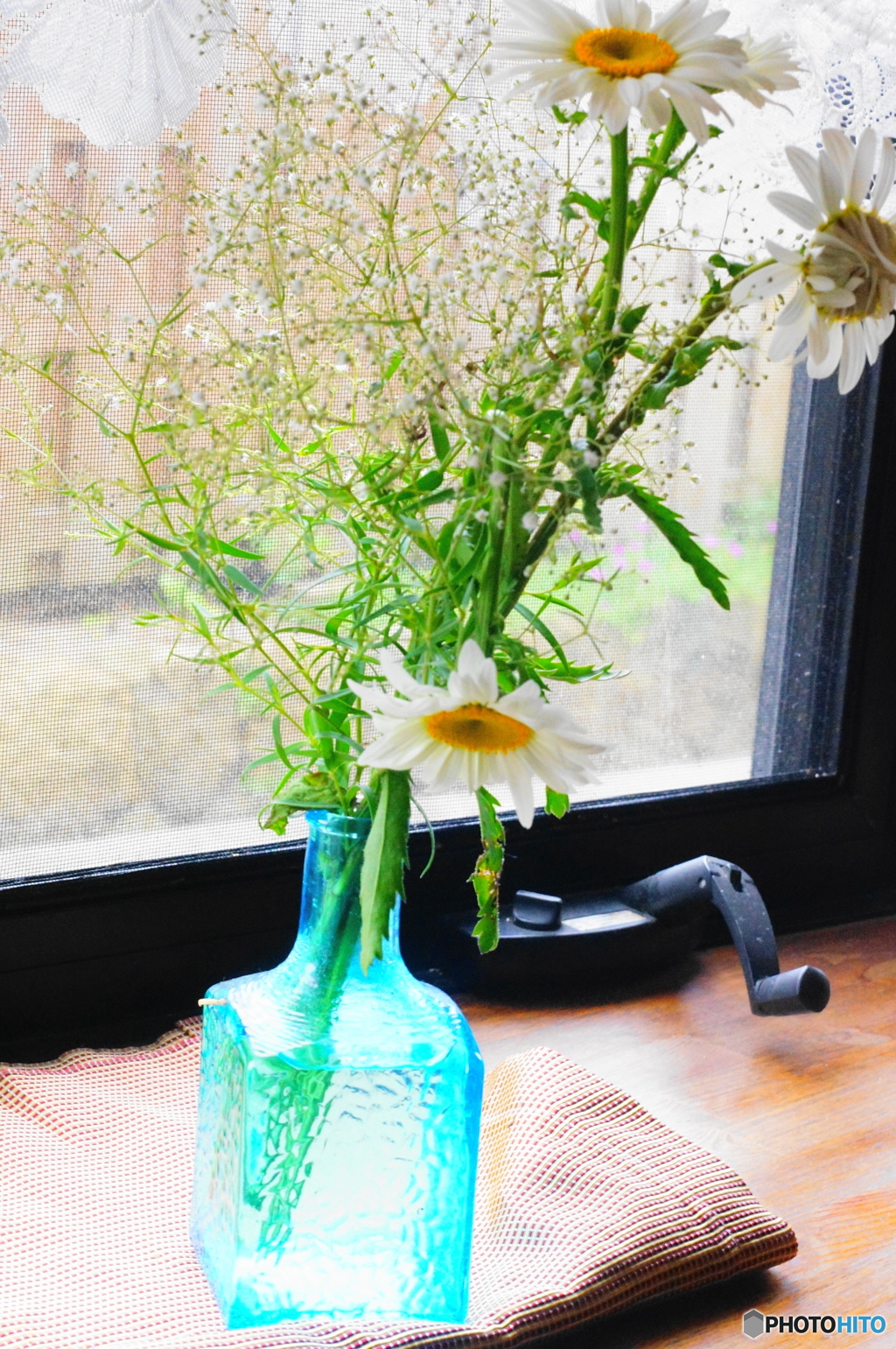かすみ草と白い花