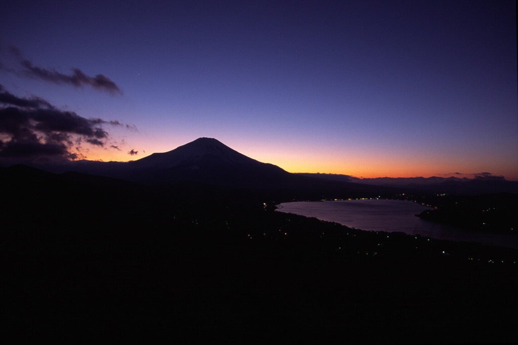 夕暮の富士