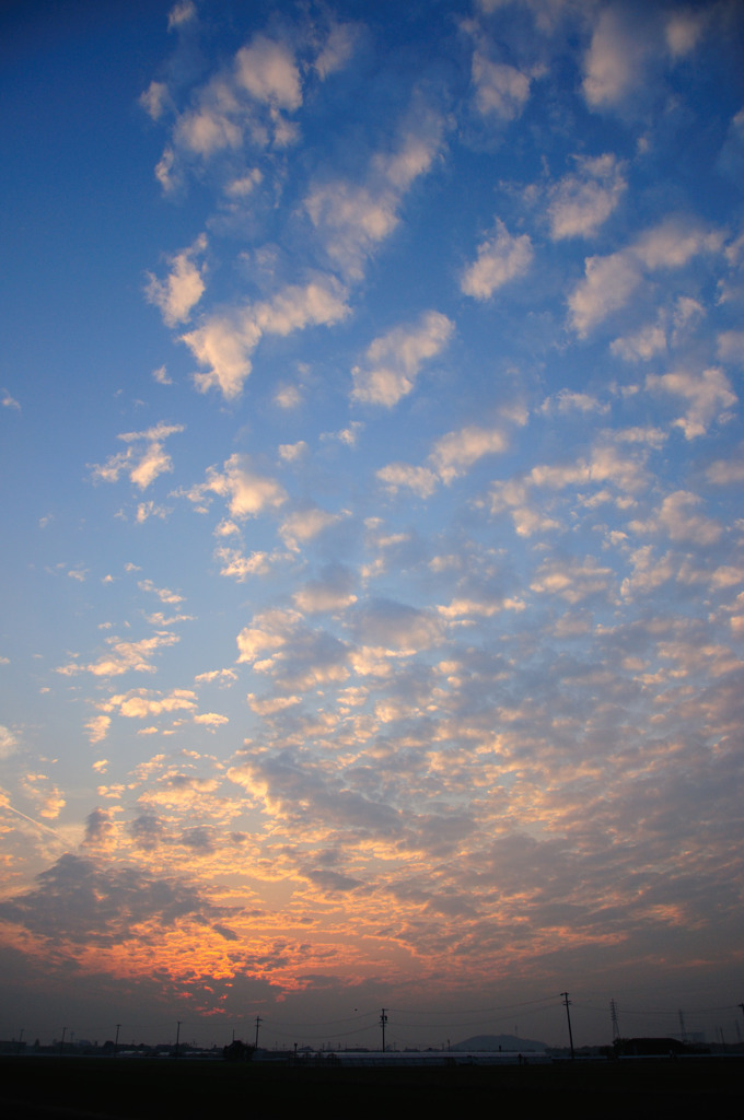 秋空と夕日2