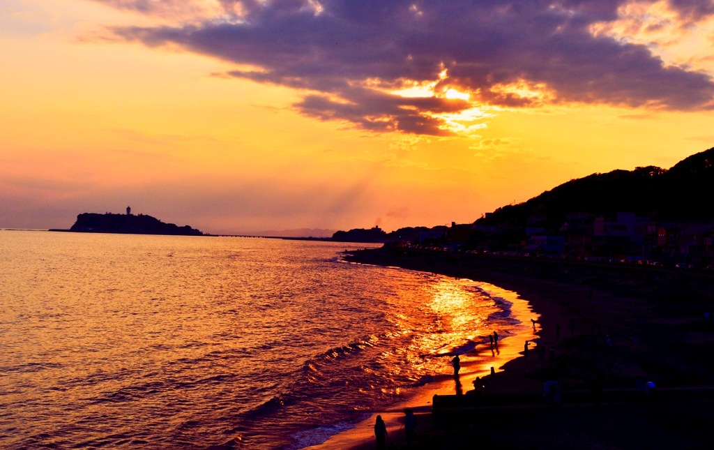 稲村ケ崎の夕陽