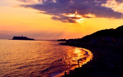稲村ケ崎の夕陽