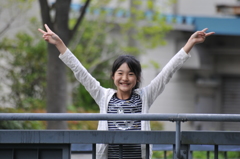 ダッシュして、はいポーズ！