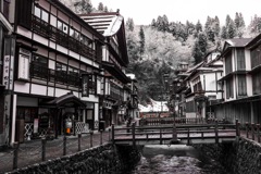 銀山温泉の朝