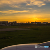福岡空港の夕焼け