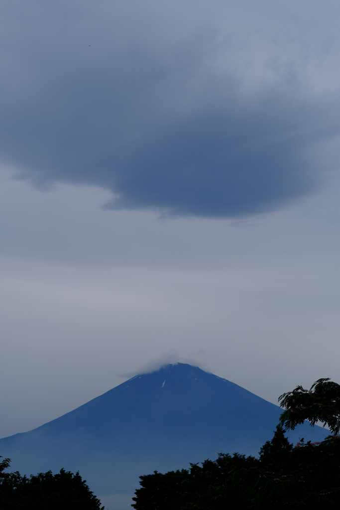 曇り空の富士