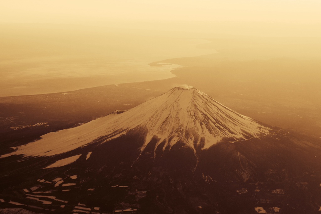 空撮富士山