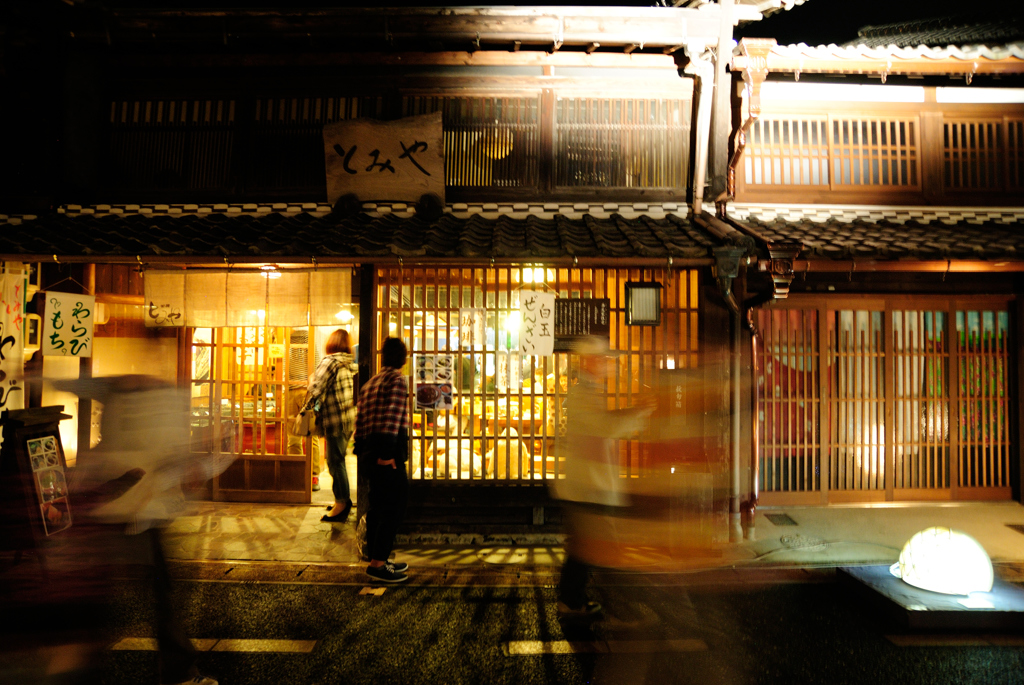 あかりアート展の街並み