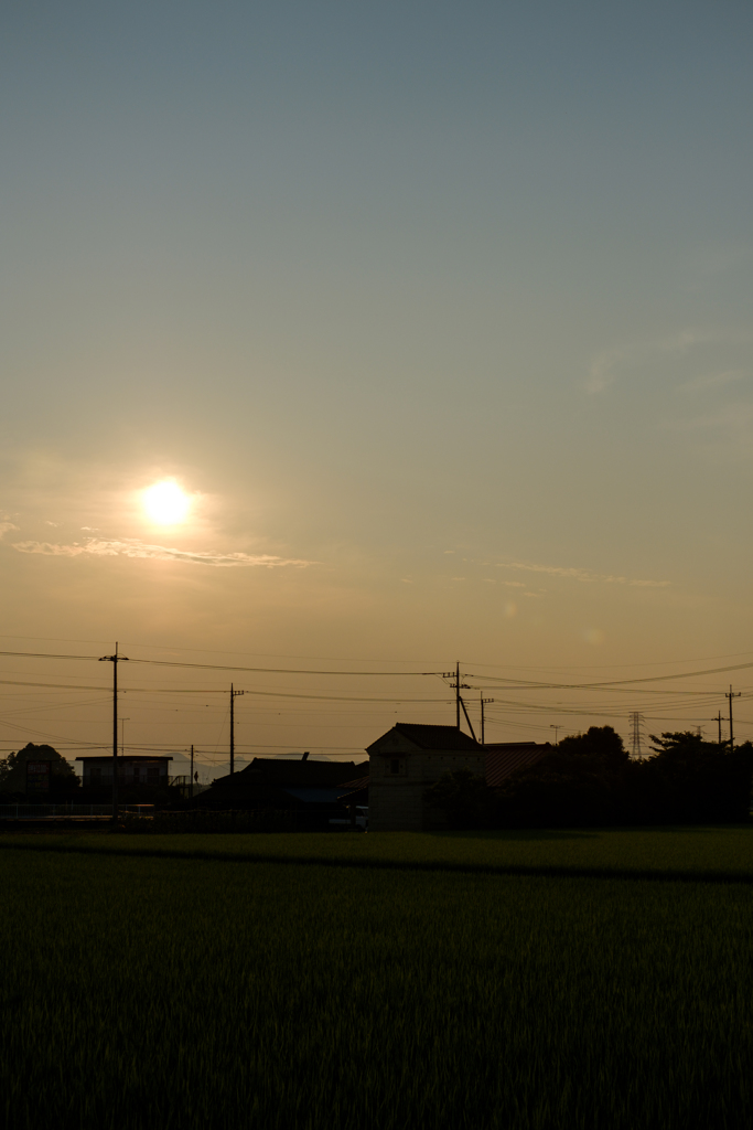 田舎の夕焼け