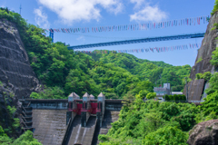 竜神大吊橋と鯉のぼり