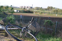 自転車と野球人