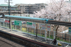 駅と桜とゲーム