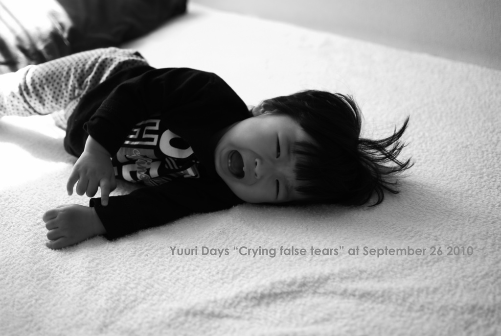Crying false tears