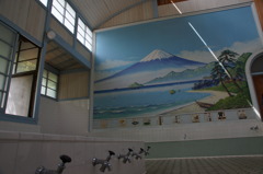 風呂場の富士