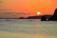 房総　小湊三日月ホテルより夕景