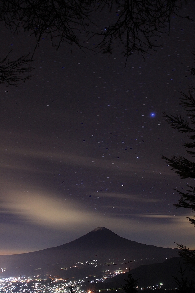 山梨　新道峠 　星降る霊峰富士♪　　　その2