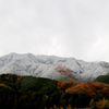 紅葉と雪化粧。