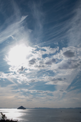 直島の秋空