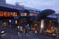 夕暮れの京都駅