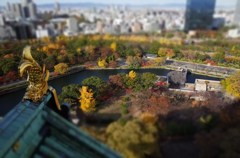 大阪城天守閣にて