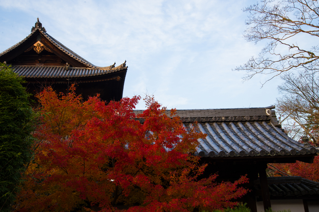 夕暮れ、南禅寺三門を見上げて