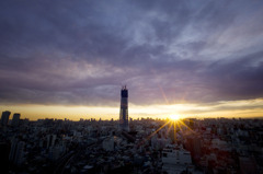 2010年1月7日　スカイツリー　夕景　雲