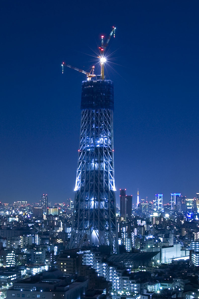 2009年12月　スカイツリー　夜景　ライトアップ
