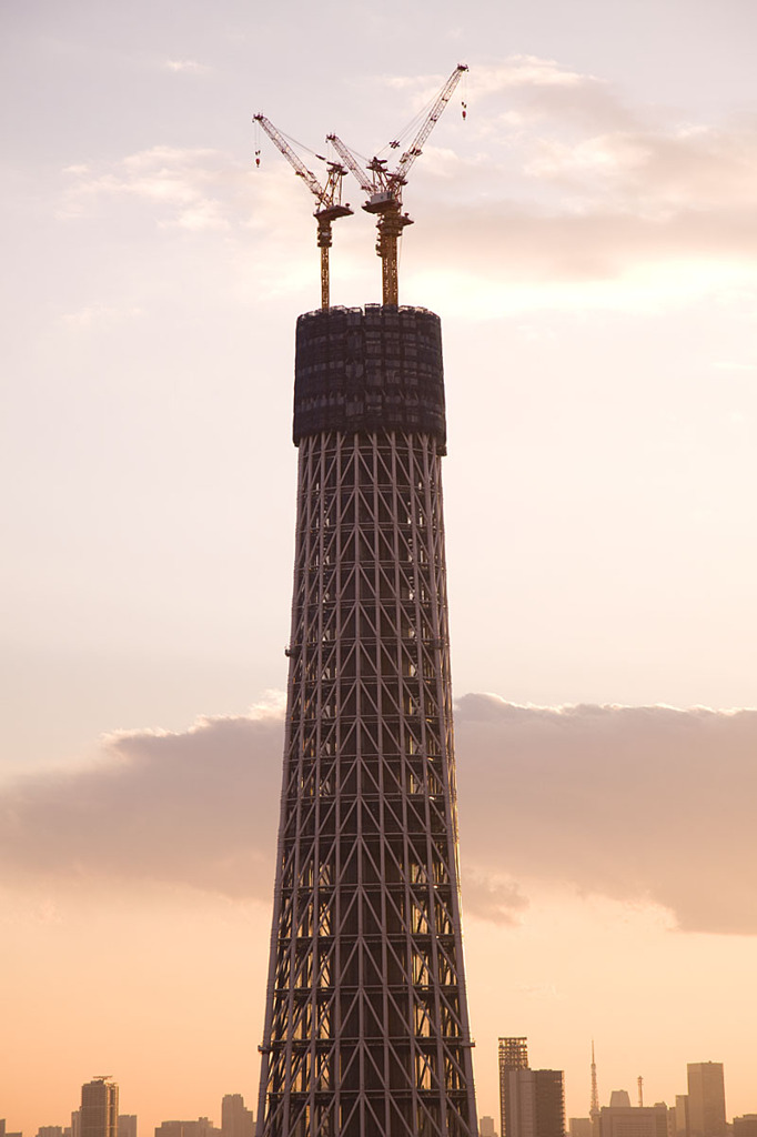 2010年2月5日　スカイツリー　夕景