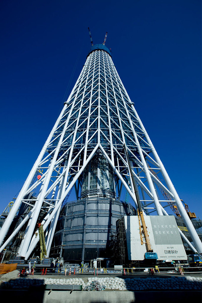 2010年1月30日　スカイツリー　晴天　麓