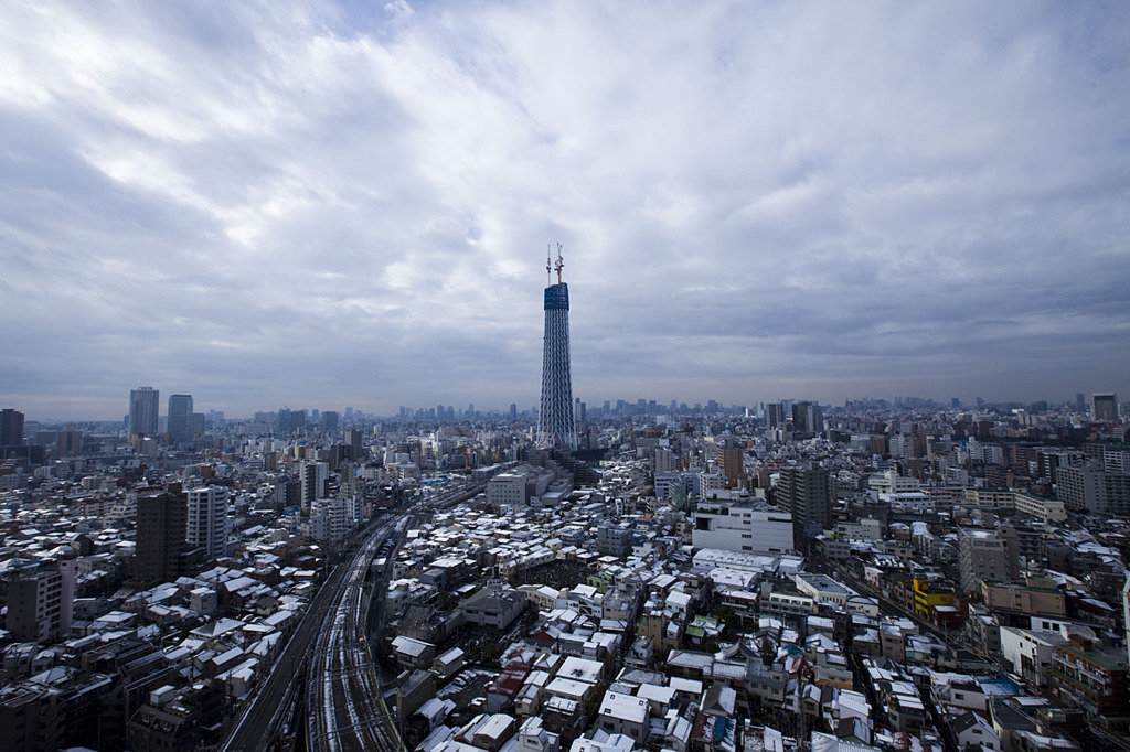 2010年1月30日　スカイツリー　雪景色