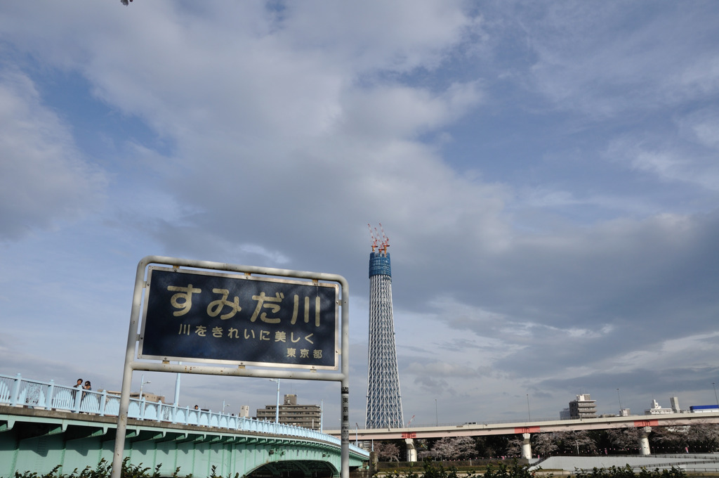 隅田川越しに
