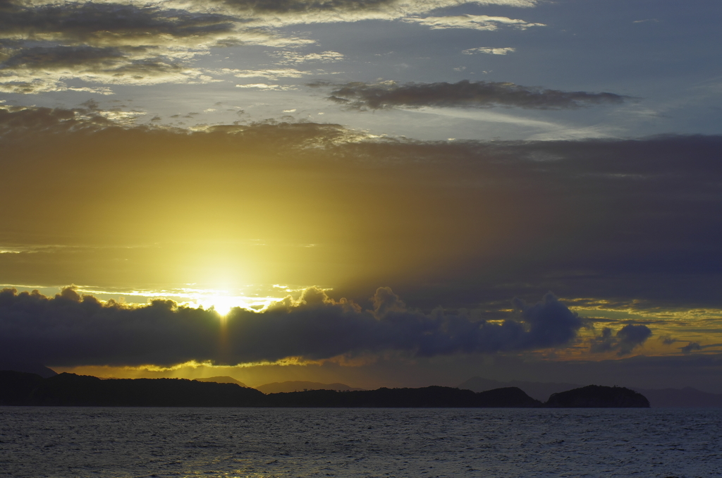 加太の夕日