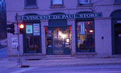 Small store in twilight