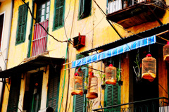 yellow houses