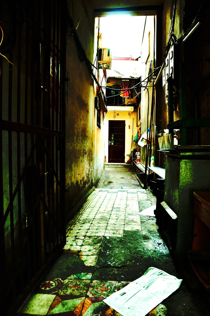 a back alley 