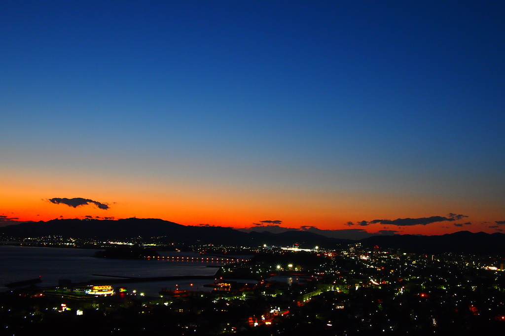 三河湾夕景