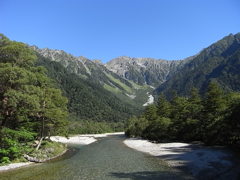 穂高の山々　上高地