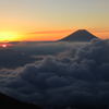 雲海と富士山と日の出