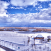 福島潟の雪原