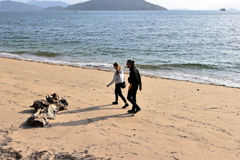 浜辺散歩