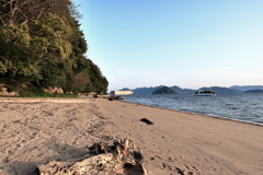 穏やかな波間