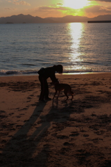 夕陽と『ルーク』