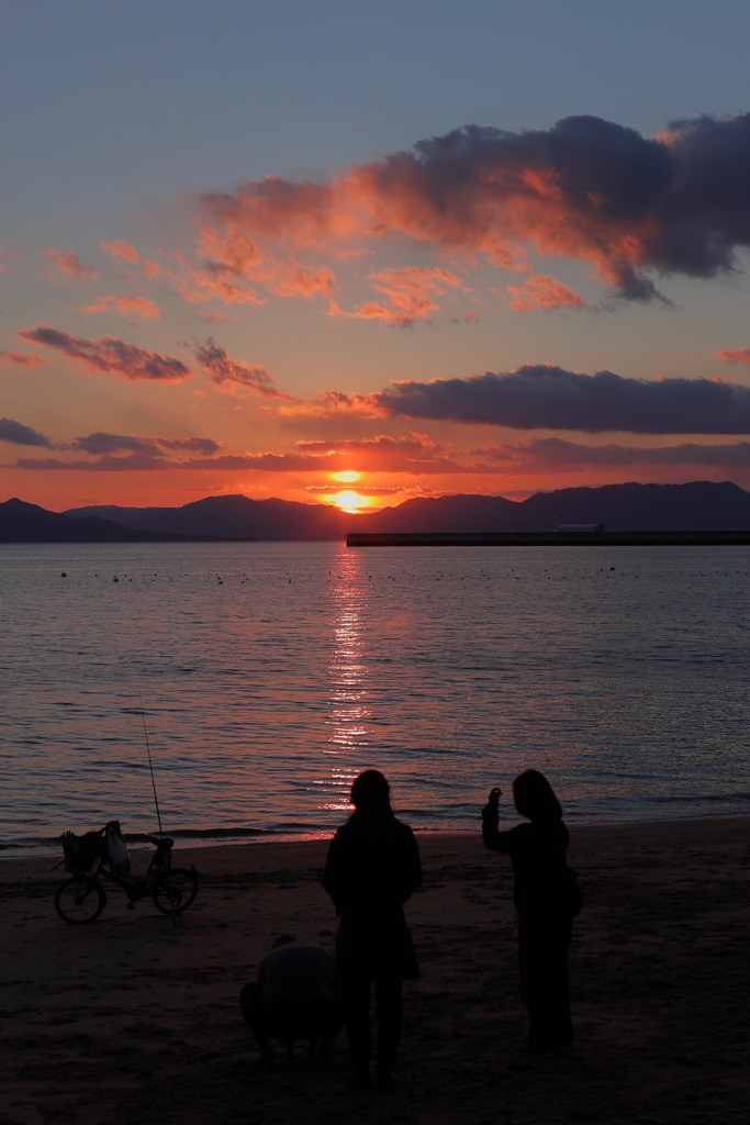 宇品海岸夕陽