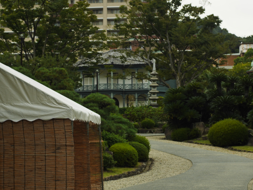 相楽園 入口付近から