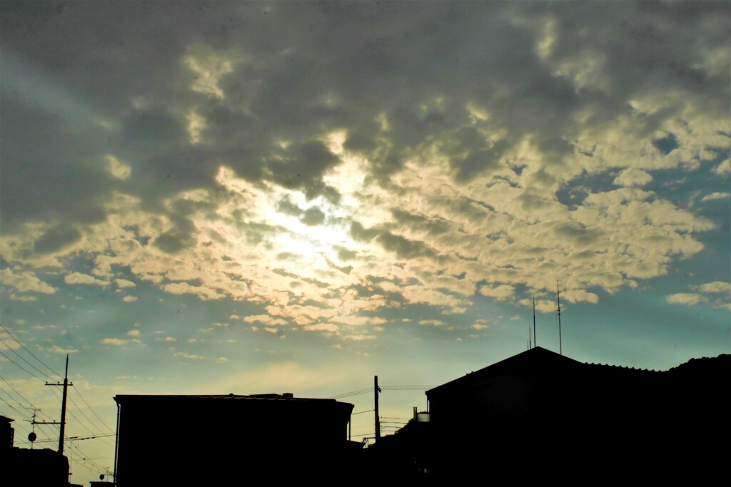 秋の夕景