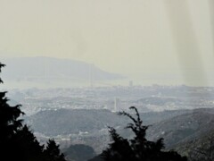 摩耶山からの明石海峡大橋