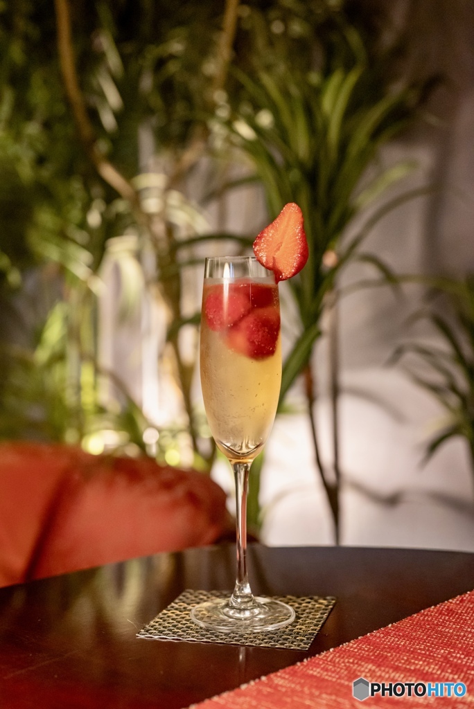 イチゴ入りスパークリング