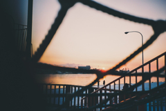 幣舞橋の夕日