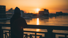幣舞橋の夕日