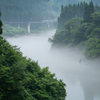 只見川の川霧