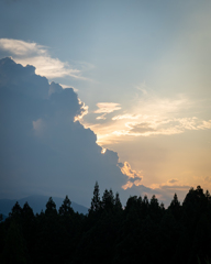 夕暮れに見た空